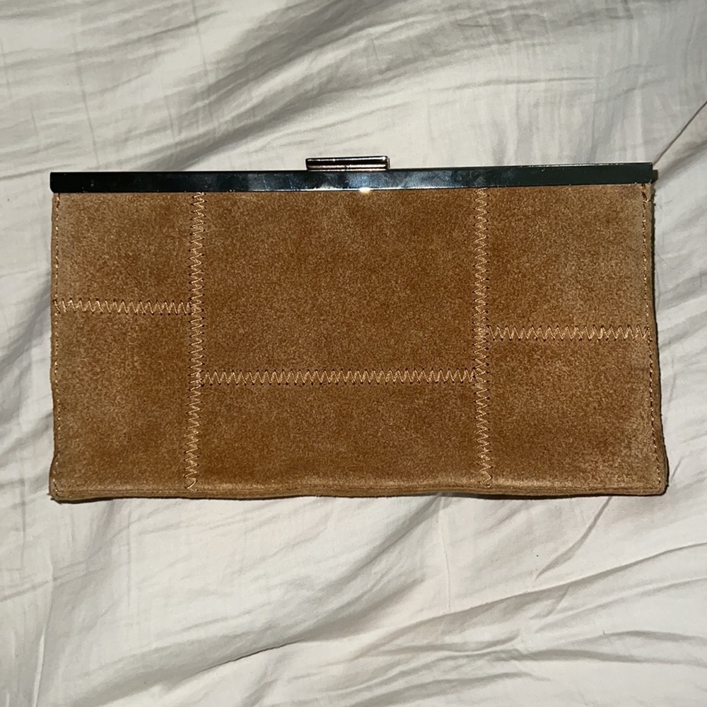 Banana Republic suede clutch